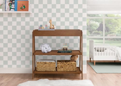 Close up of Scout Changing Table shelf storage