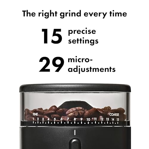 Top down view of OXO grind adjustment dial