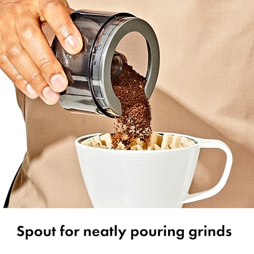OXO Brew compact grinder grounds bin