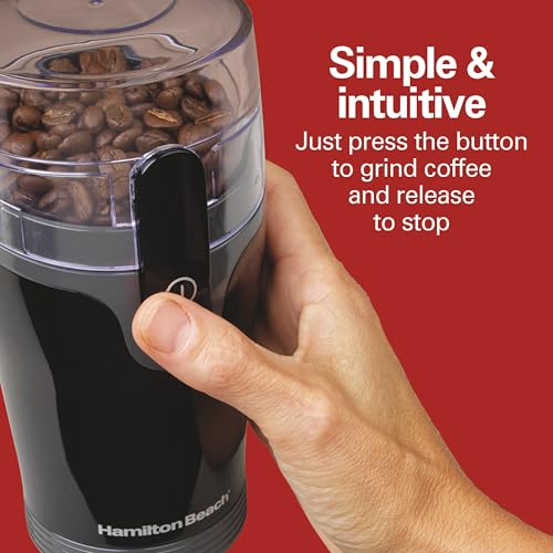 Coffee grinder with lid removed