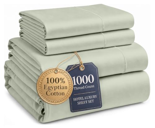 LANE LINEN 1000 Thread Count Mineral Queen Sheet Set flat view