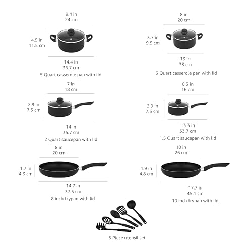 Included kitchen utensils for Basics 15-piece set