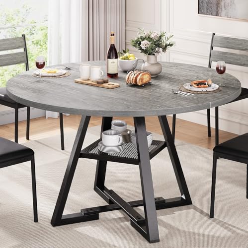 Jocoevol 46-inch round dining table in grey