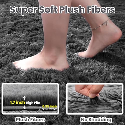 Non-slip backing detail on Fuzziness rug
