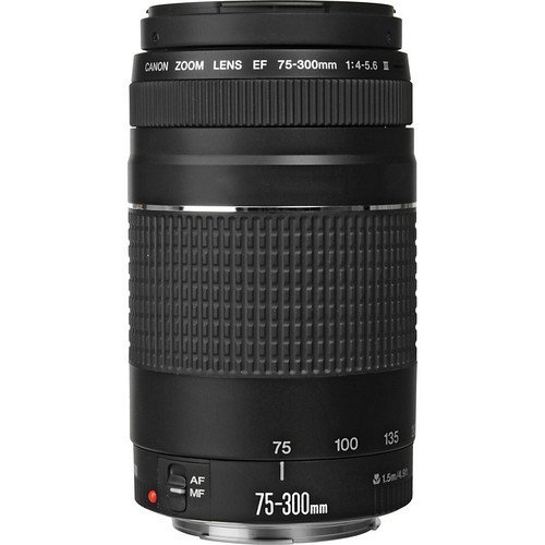 Side view of Canon 75-300mm zoom lens