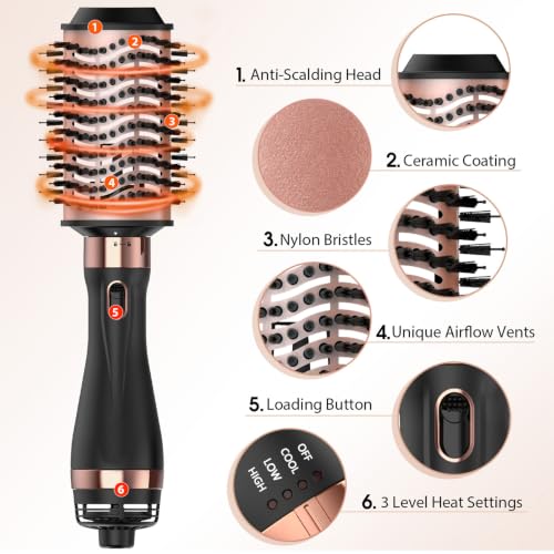 Nicebay multi-styler ceramic bristle detail