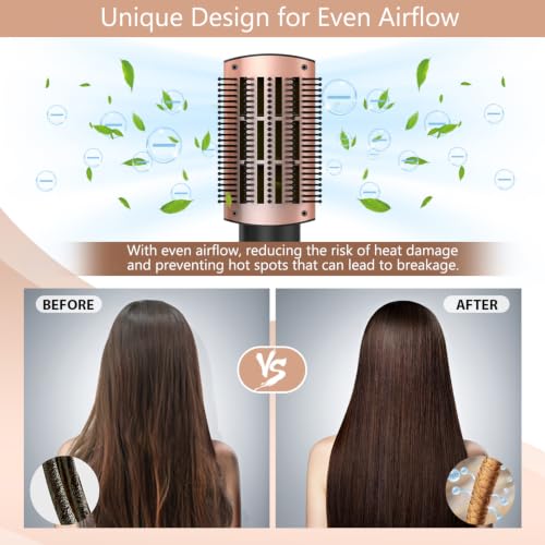 Nicebay hair dryer brush black and gold finish