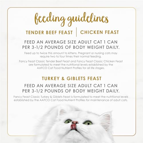 Detailed product label on Fancy Feast can