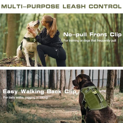 RunFido dog harness front metal no-pull leash ring