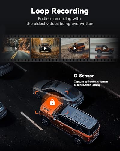 WOLFBOX G840S mounted on vehicle rearview mirror