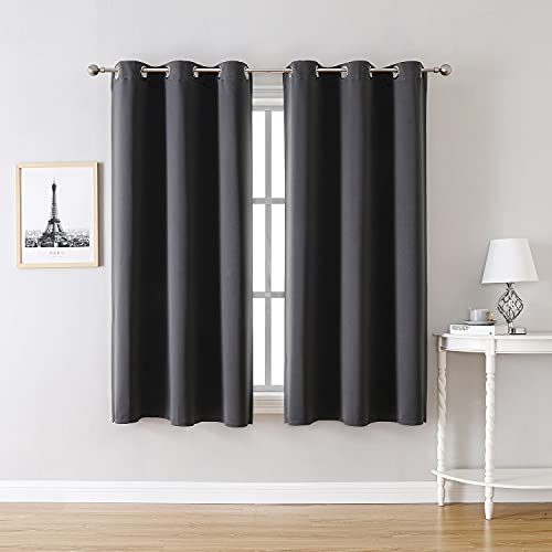 Dark Grey curtains grommet detail
