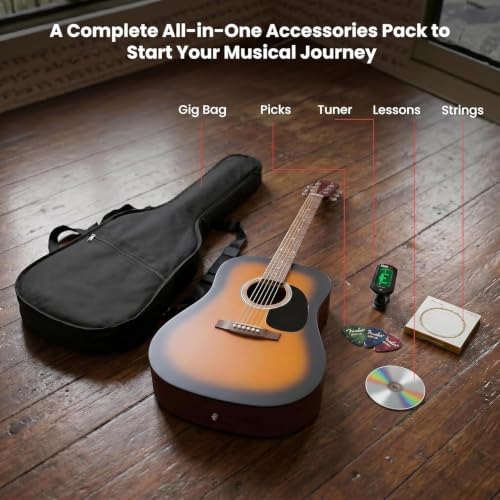 Fender FA Series acoustic guitar body detail