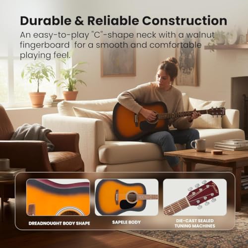 Fender FA Series Sunburst guitar headstock