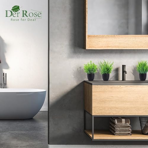 Der Rose 4 pack artificial plants on a shelf