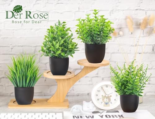 Top view of Der Rose four piece fake plant collection