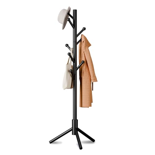 Azaeahom 8-Hook coat rack in black