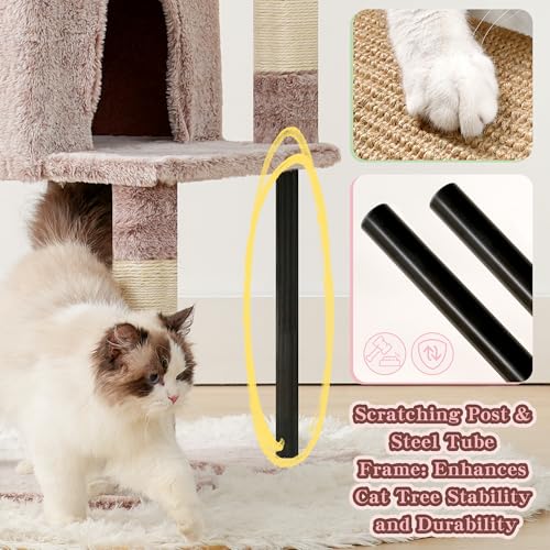 Full assembly view of the Heybly cat tower