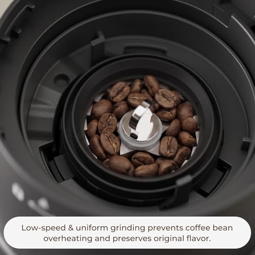 Coffee bean hopper detail