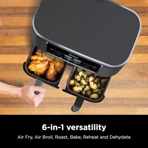 Digital control panel of the Ninja DZ201 air fryer