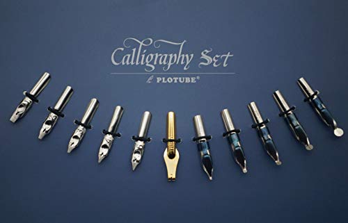 Plotube set featuring 7 colorful ink bottles