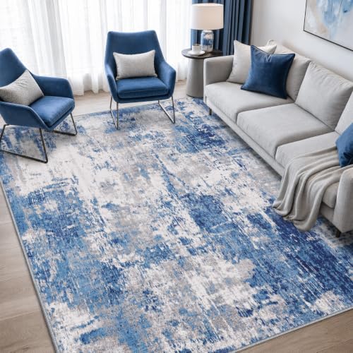 RELEANY Washable 5'x7' abstract rug full view
