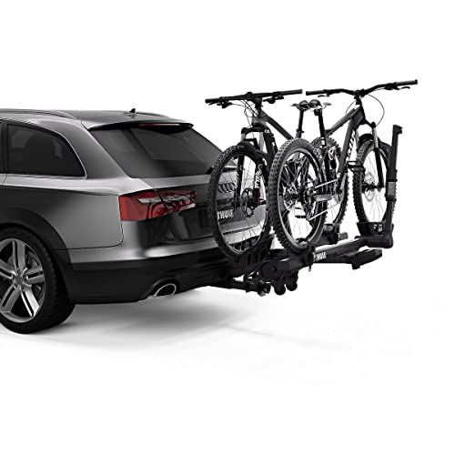 Thule T2 Pro XTR 2 tilted down for trunk access