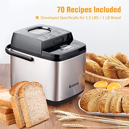 Briskind bread maker recipe and manual booklet