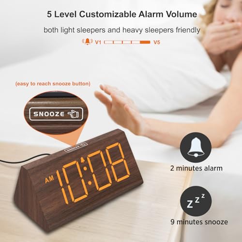 Back view of the DreamSky alarm clock with power port