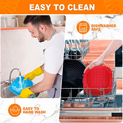 Boribim liners inside a square air fryer basket
