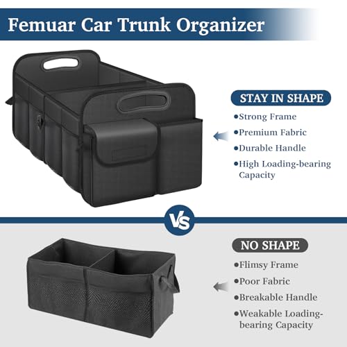 Collapsible Femuar storage organizer folded flat
