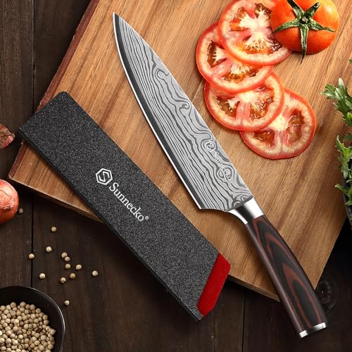 Sunnecko chef knife in luxury gift box packaging
