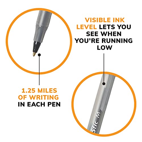 BIC Round Stic pen tip and grip detail