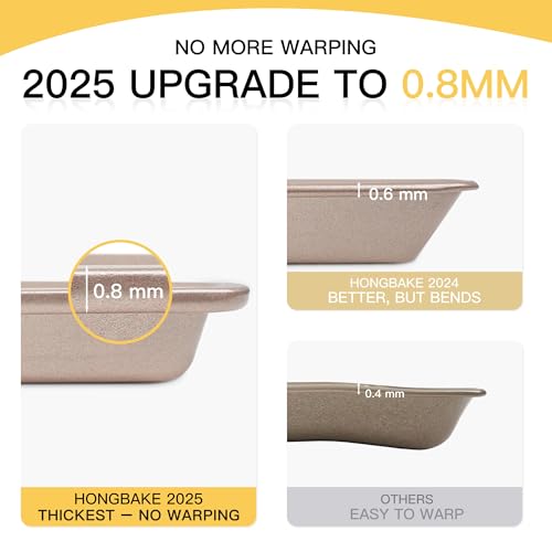 Three different sizes of HONGBAKE baking sheets