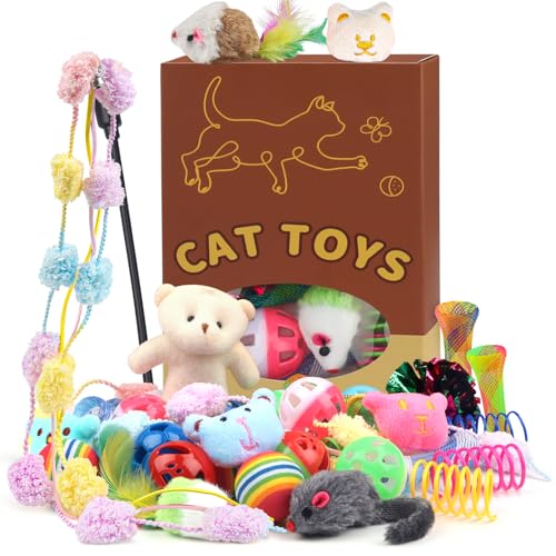 QUOZUO 30 Pcs Cat Toy Kitten Set packaging
