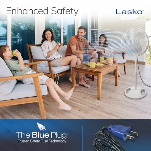 Lasko 2520 pedestal fan tilted head feature