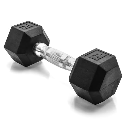CAP 12lb Rubber Coated Hex Dumbbell