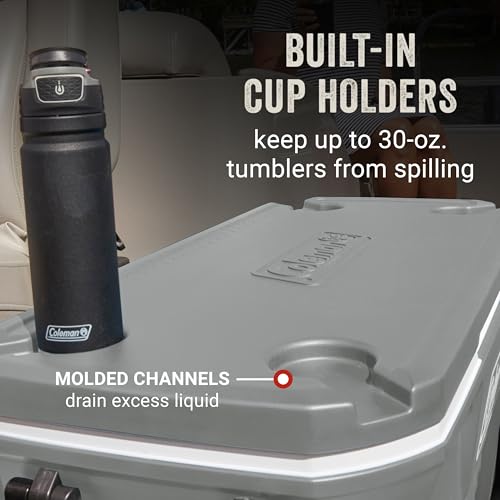 Coleman Classic cooler lid showing seating capability