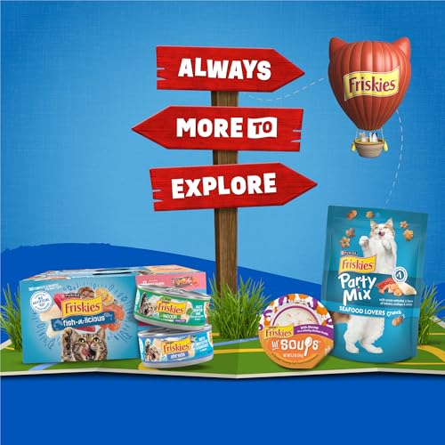 Friskies cat food branding on 22 lb bag