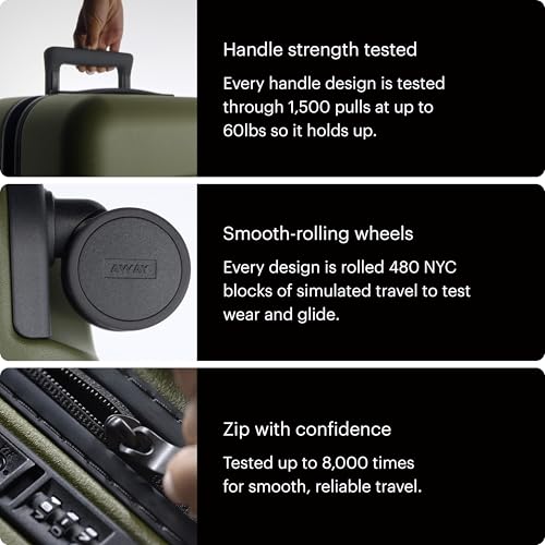 Away luggage dual-buckle compression panel