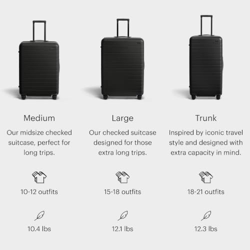 Away checked suitcase height-adjustable handle