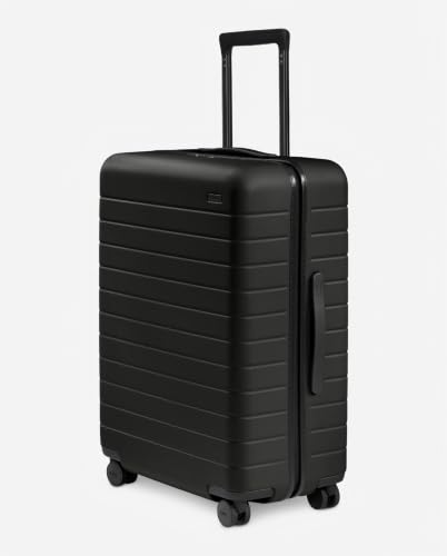 Away Jet Black luggage TSA lock
