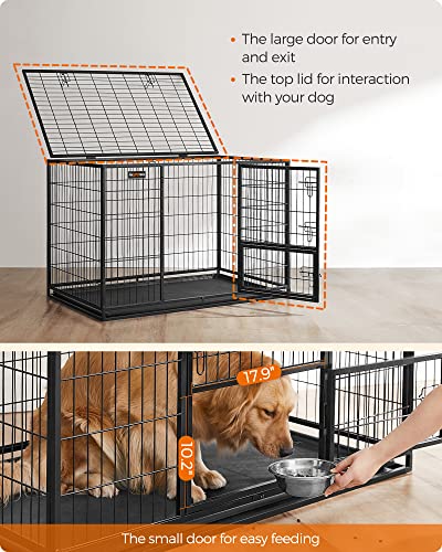 Feandrea crate low threshold for easy access