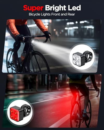 Black AKALE LED bicycle light set