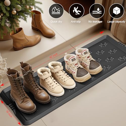 Side profile of Azadx rubber shoe tray