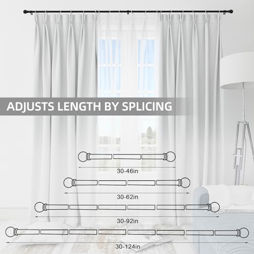 Thestoa curtain rod installed in a living room