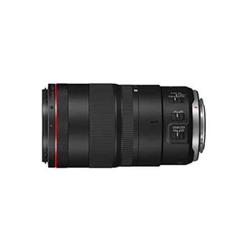 Close up of Canon RF100mm focus and SA control rings