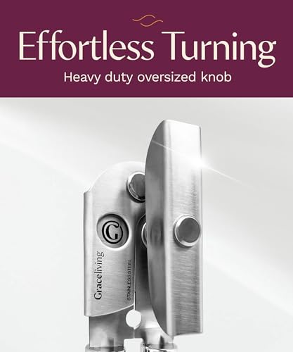 Close up of oversized rotating knob on Graceliving opener