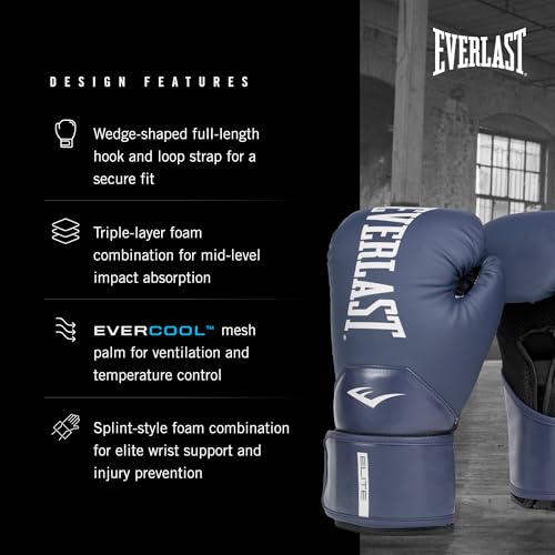 EverCool mesh palm on navy boxing gloves