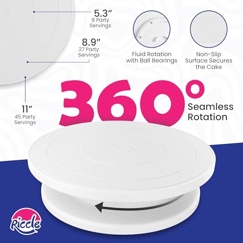 RICCLE 11 inch white cake turntable