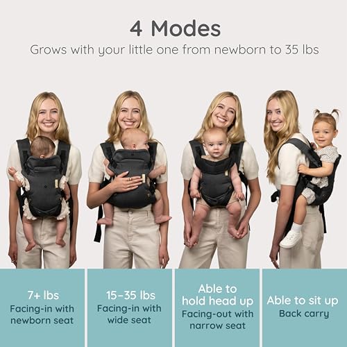 Front view of Infantino Flip Luxe baby carrier